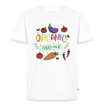 Organic Gardener Vegetables - Men's Premium Organic T-Shirt - white - Front - Nico (187cm)