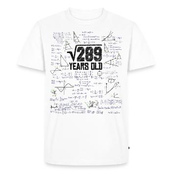 Square root of 289 math nerd 17th birthday - Men's Premium Organic T-Shirt - white - Front - Nico (187cm)