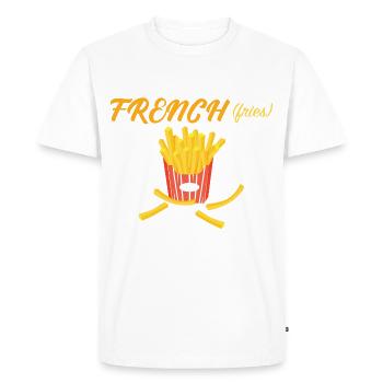 French fries - T-shirt Premium bio Homme - blanc - Devant - Nico (187cm)