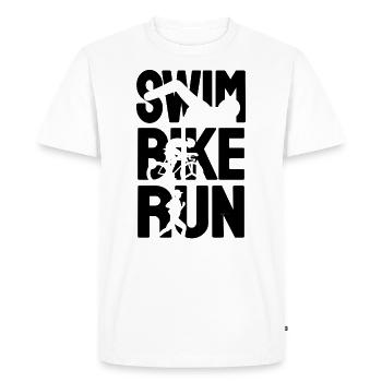 Triathlon Triathlet - Men's Premium Organic T-Shirt - white - Front - Nico (187cm)