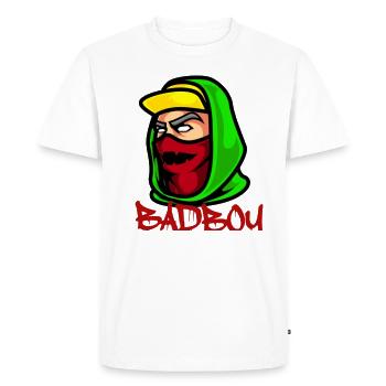 BADBOY style - Men's Premium Organic T-Shirt - white - Front - Nico (187cm)