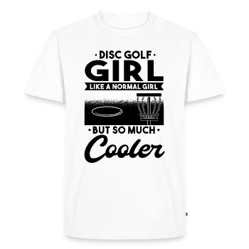 Disc Golf Girl Citation - T-shirt Premium bio Homme - blanc - Devant - Nico (187cm)