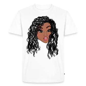 Croquis numérique Black Girl | Original par. MMJ49 - T-shirt Premium bio Homme - blanc - Devant - Nico (187cm)