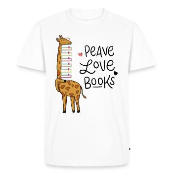 Reading Books Book Giraffe - Men's Premium Organic T-Shirt - white - Front - Nico (187cm)