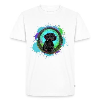 Dog, Profile, Painting, Graffiti - Men's Premium Organic T-Shirt - white - Front - Nico (187cm)
