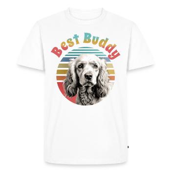 Cocker anglais meilleur ami - T-shirt Premium bio Homme - blanc - Devant - Nico (187cm)