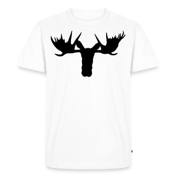 Tête d’orignal – la majesté des forêts scandinaves - T-shirt Premium bio Homme - blanc - Devant - Nico (187cm)