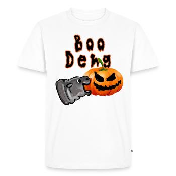 Boo deng,moo deng,nilpferd, halloween,illustration - T-shirt Premium bio Homme - blanc - Devant - Nico (187cm)