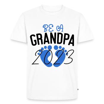 Futur grand-père 2023, 2023 Je serai grand-père, 2023 grand-père - T-shirt Premium bio Homme - blanc - Devant - Nico (187cm)