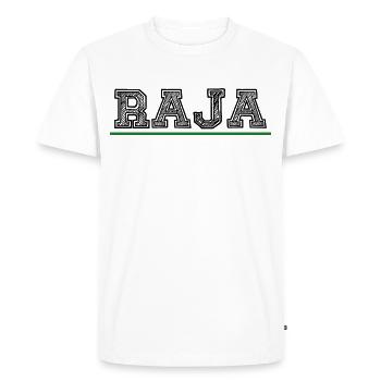 Raja Maroc - Men's Premium Organic T-Shirt - white - Front - Nico (187cm)