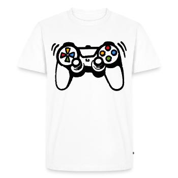 Gamer game console - Men's Premium Organic T-Shirt - white - Front - Nico (187cm)