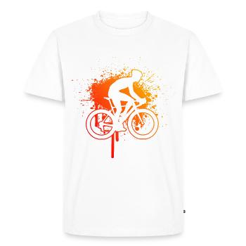 Vélo de route Vélo de route Vélo de route Cyclisme de route Cyclisme sur route - T-shirt Premium bio Homme - blanc - Devant - Nico (187cm)