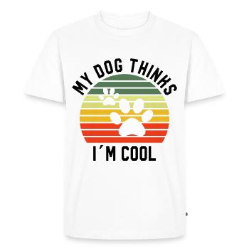 Mon chien choses dans Cool Dog - T-shirt Premium bio Homme - blanc - Devant - Nico (187cm)