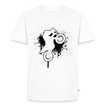 Women's Dirt Bike Motocross Freestyle Motocross - Men's Premium Organic T-Shirt - white - Front - Nico (187cm)