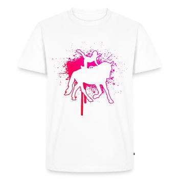 Men's Equestrian Gymnastics Balance Exercises - Men's Premium Organic T-Shirt - white - Front - Nico (187cm)