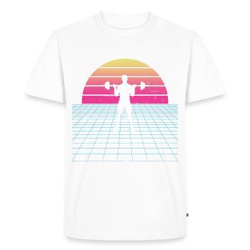 Women's Strength Training Endurance Training Cardio - Men's Premium Organic T-Shirt - white - Front - Nico (187cm)