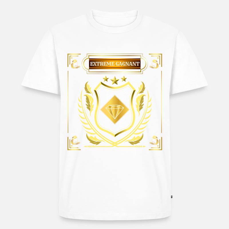 EXTREME GEWINNER/ Lucky Magic Diamond - Männer Premium Bio T-Shirt - Weiß
