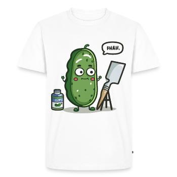 Peindre la ville - T-shirt Premium bio Homme - blanc - Devant - Nico (187cm)