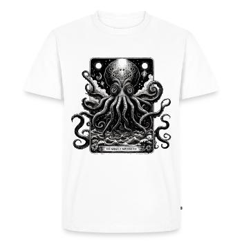 Kraken vous surveille - Octopus - T-shirt Premium bio Homme - blanc - Devant - Nico (187cm)