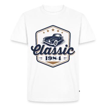 40th Birthday 1984 Classic Car Classic Car - Men's Premium Organic T-Shirt - white - Front - Nico (187cm)