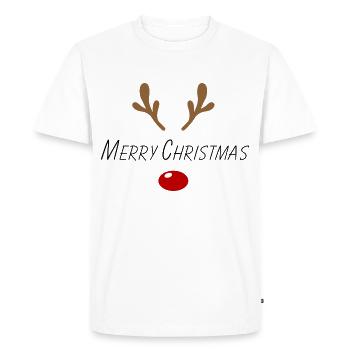 Merry Christmas - Men's Premium Organic T-Shirt - white - Front - Nico (187cm)