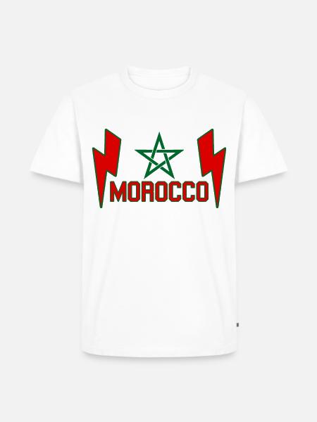 Marokko Star Marokko Macht - Männer Premium Bio T-Shirt - Weiß