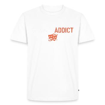 Cinema addict - Men's Premium Organic T-Shirt - white - Front - Nico (187cm)