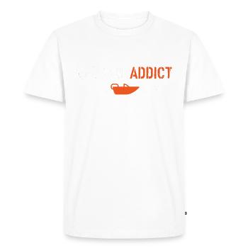 Boat addict - Men's Premium Organic T-Shirt - white - Front - Nico (187cm)