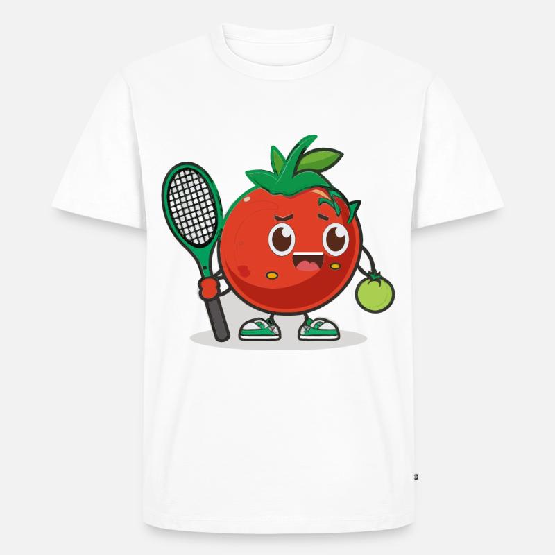 Schlägerwippe - Männer Premium Bio T-Shirt - Weiß