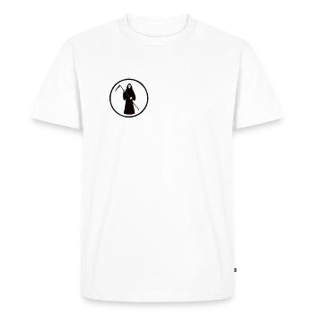 Tête de mort squelette horreur horreur sombre Horreur Skulls - T-shirt Premium bio Homme - blanc - Devant - Nico (187cm)