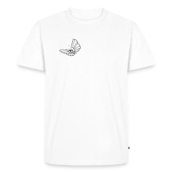 Papillon insecte papillons - T-shirt Premium bio Homme - blanc - Devant - Nico (187cm)
