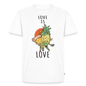 Pizza Hawaii Ananas Pizza Nourriture - T-shirt Premium bio Homme - blanc - Devant - Nico (187cm)