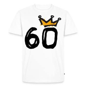 60th birthday Krone - Men's Premium Organic T-Shirt - white - Front - Nico (187cm)