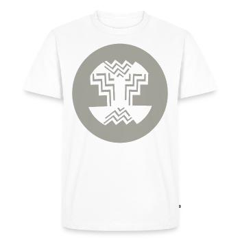 Conception circulaire-intérieure - T-shirt Premium bio Homme - blanc - Devant - Nico (187cm)