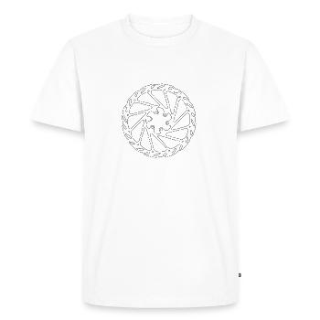 Disque de frein VTT - T-shirt Premium bio Homme - blanc - Devant - Nico (187cm)