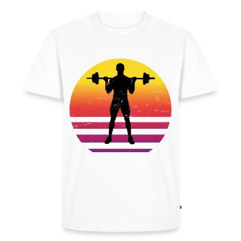 Strength Training Women Endurance Training Men - Men's Premium Organic T-Shirt - white - Front - Nico (187cm)
