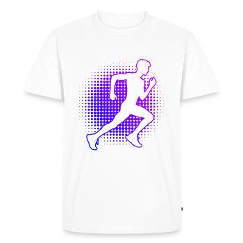 Cross Country Running Laufen Jogging Joggen - Men's Premium Organic T-Shirt - white - Front - Nico (187cm)