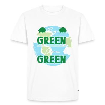 Journée écologique Earth Planet Save Earth - T-shirt Premium bio Homme - blanc - Devant - Nico (187cm)