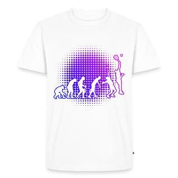 Paddle Tennis Paddle Court Sports Raquette Paddle Ten - T-shirt Premium bio Homme - blanc - Devant - Nico (187cm)