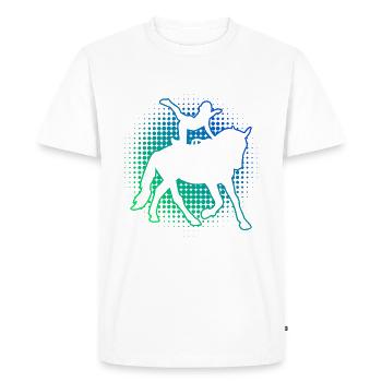 Voltige, discipline athlétique, art équestre - T-shirt Premium bio Homme - blanc - Devant - Nico (187cm)