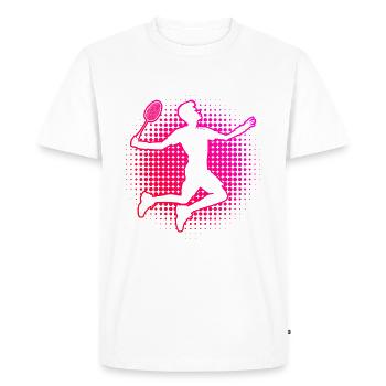 Women's Badminton Badminton Players Squash Men - Men's Premium Organic T-Shirt - white - Front - Nico (187cm)