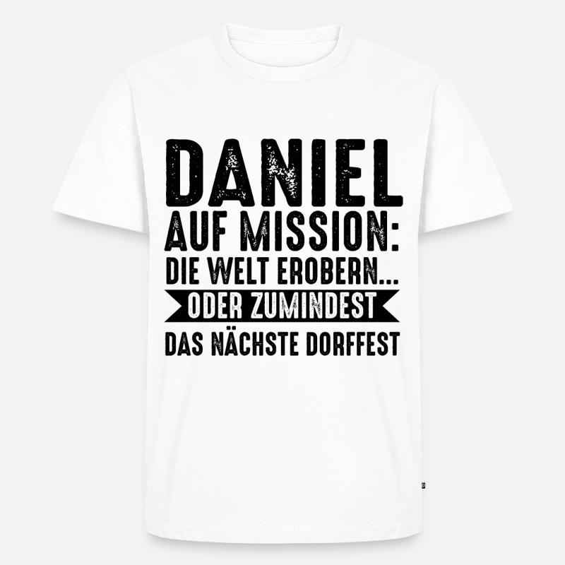 Vorname Daniel - Männer Premium Bio T-Shirt - Weiß
