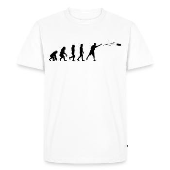 Cornhole Bean Bag Toss Lawn Game Evolution - Men's Premium Organic T-Shirt - white - Front - Nico (187cm)