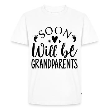 We will soon be grandparents, We will be grandma and grandpa - Men's Premium Organic T-Shirt - white - Front - Nico (187cm)