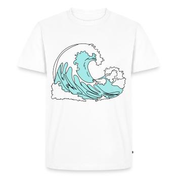 Vague Style Bande Dessinée Rétro - T-shirt Premium bio Homme - blanc - Devant - Nico (187cm)