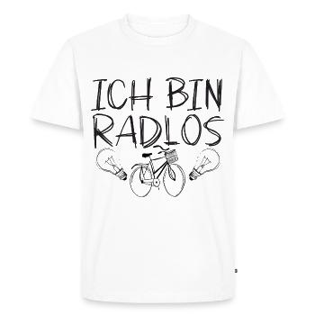 Je suis sans roues - Funny Bike Humour Design - T-shirt Premium bio Homme - blanc - Devant - Nico (187cm)