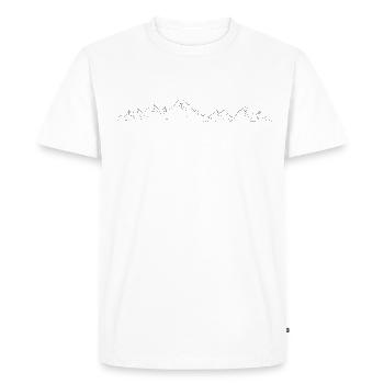 Mountains Mountain Mountain Range Panorama Line Mountains - Men's Premium Organic T-Shirt - white - Front - Nico (187cm)