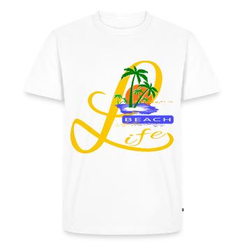 Beach Life - T-shirt Premium bio Homme - blanc - Devant - Nico (187cm)