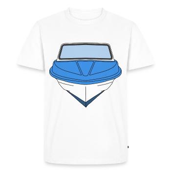 Boat GDR Ibis Drawing Ossi East Ostalgie - Men's Premium Organic T-Shirt - white - Front - Nico (187cm)