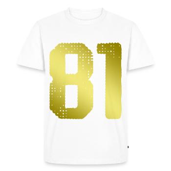 81 Number jersey - Men's Premium Organic T-Shirt - white - Front - Nico (187cm)